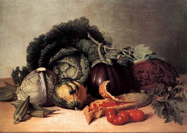 James Peale Still Life: Balsam Apples and Vegetables